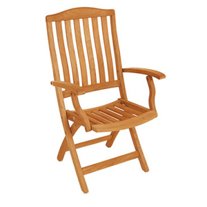 Southsea Teak Folding Carver Chair