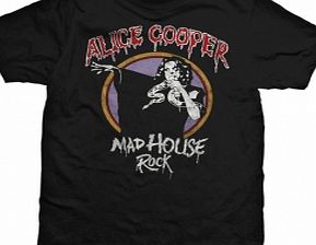 Alice Cooper Mad House Rock Mens Black T-Shirt XXL