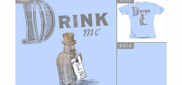 Alice In Wonderland (Drink Me) Fitted T-shirt