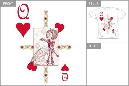 Alice In Wonderland (Red Queen Card) T-shirt