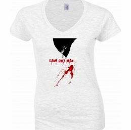 Game Over White Womens T-Shirt Large ZT