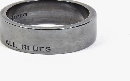ALL_BLUES Black Polished Sterling Silver Band