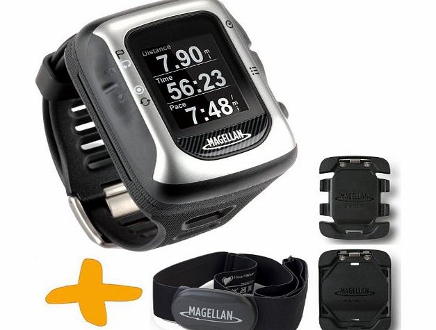 Magellan Switch UP GPS Sports Watch w/ Heart Rate Monitor & Mounts (Crossover GPS Watch for multiple sport activities: Running, Jogging, Swimming, Cycling, Waterproof to 50 Metres )