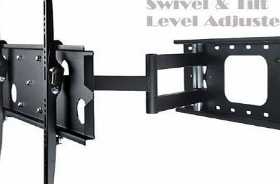 Universal Swivel Arm Wall Bracket 37`` 40`` 42`` 46`` 50`` 55`` LED/ LCD/ Plasma TVs in Black