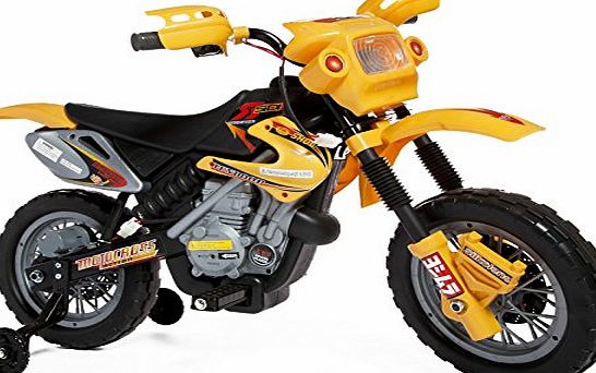 ALLKINDATOYS RIDE ON MINI MOTORBIKE WITH 6V BATTERY STABILISERS AND SOUNDS