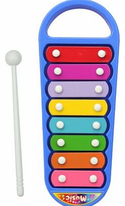 Cute Colorful Metal Toddler Baby Child Kid Puzzle 8-Note Xylophone Musical Toy