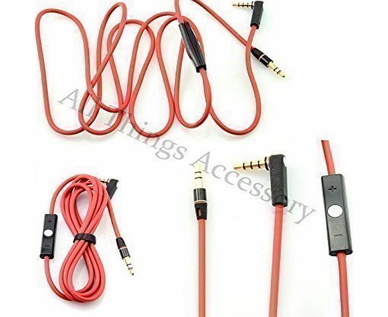 Replacement Audio Cable Headphone Cord For Monster Beats Pro Solo/Studio Headphones (Control Talk with Mic)