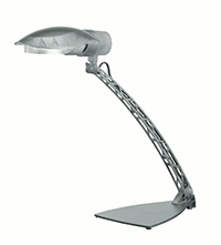 ALMA Light Golf Modern Desk Light In Silver With A Silver Thermoplastic Shade