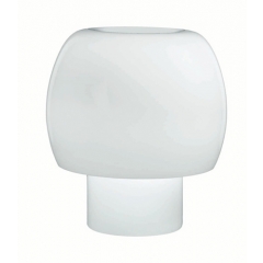 ALMA Light Mush Large White Glass Table Lamp