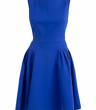 Almari Gathered Ponti Dress, Blue