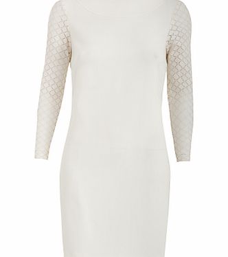 Almari Lace Sleeve Dress, Ivory