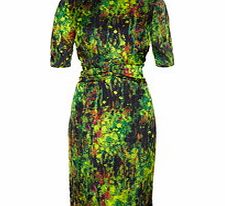 Almost Famous Green abstract print dress
