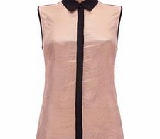 Almost Famous Nude and bronze two-tone sleeveless top