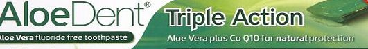 Aloe Dent AloeDent Triple Action 100 ml Aloe Vera Fluoride-Free Toothpaste - Pack of 3