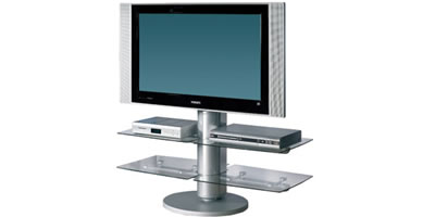 APX50/4-S TV Support in Silver - Up to 50