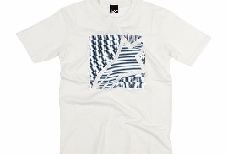 Alpinestars T-Shirt - Linear - White/Blue