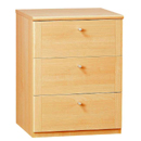 Piani 3 drawer pedestal chest of drawers