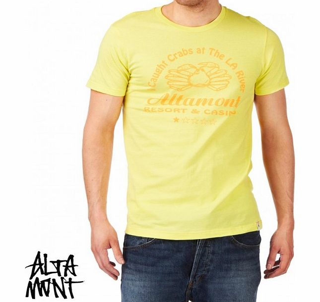 Mens Altamont La River Resort T-Shirt - Yellow