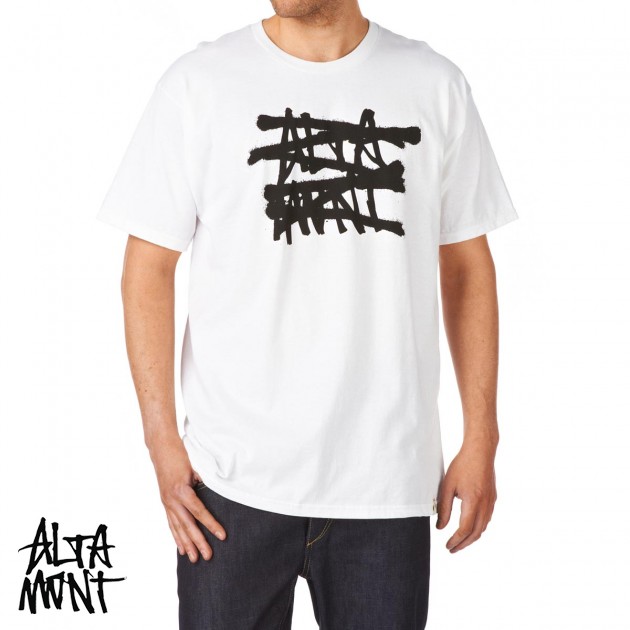 Mens Altamont No Logo T-Shirt - White/Black