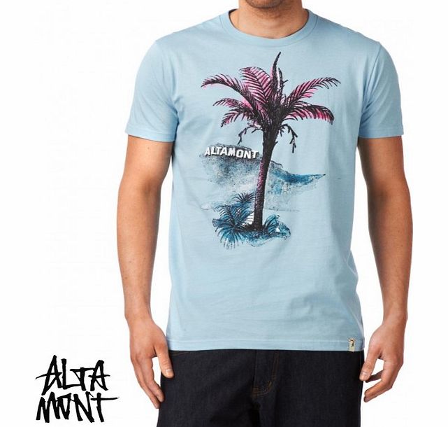 Mens Altamont Palmwood T-Shirt - Blue