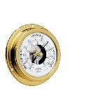 Visible Movement Brass Barometer