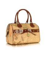 1a Prima Classe - Geo Patent Trim Boston Handbag