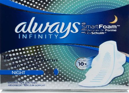 Always Infinity Night Pads With WIngs