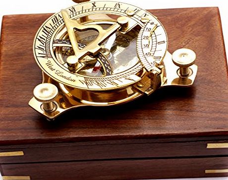 Amazing India Captains Brass Triangle Sundial Compass 3.2 inch Brass Desk Compasses Nautical Decor Home Decoration Executive Promotional Gift