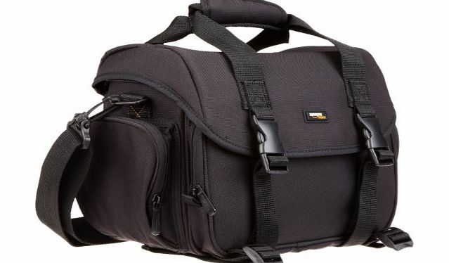AmazonBasics DSLR Gadget Messenger Bag Large with Orange Interior