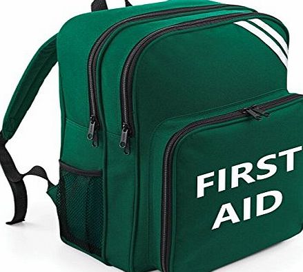 Ambulance-Uniform First Aid Printed Ruck Sack With Enhanced Reflective Strips (Green)