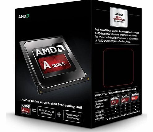 APU A10 6800K Black Edition Quad Core Processor (Socket FM2, 4.1GHz, 4MB, 100W, AD680KWOHLBOX, Richland, Turbo Core 3.0 Technology, Virtualization Technology)