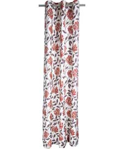 AMELIA Ring Top Red Curtains - 66 x 72 inches