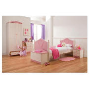 Amelie Single Bed, White Wash Pine