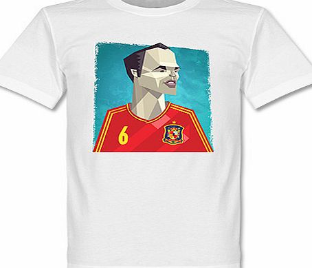 American Apparel Playmaker Iniesta Statue T-Shirt AAWHT-PNN-1560P