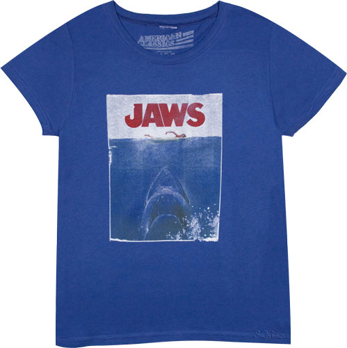 American Classics Ladies Jaws Movie Poster T-Shirt from American Classics