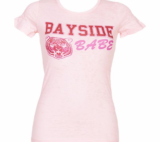 Ladies Pink Bayside Babe T-Shirt from American