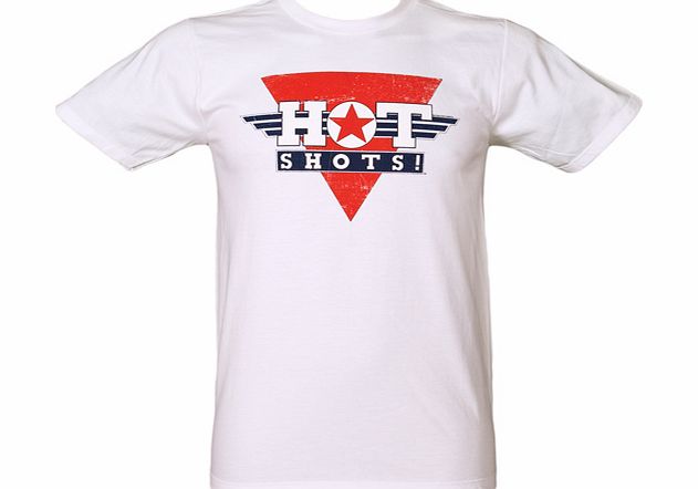 Mens White Hot Shots Logo T-Shirt from