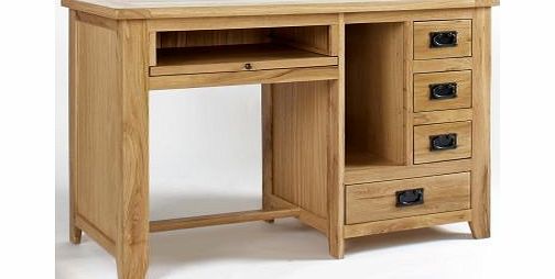 Ametis Westbury Reclaimed Oak Single Pedestal Desk