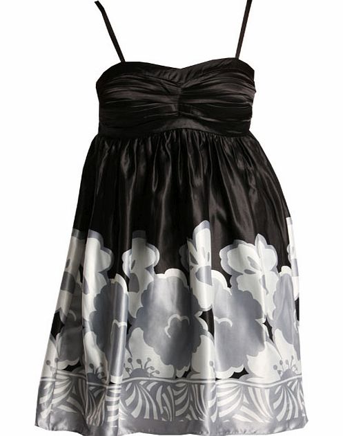 Ami satin flower dress