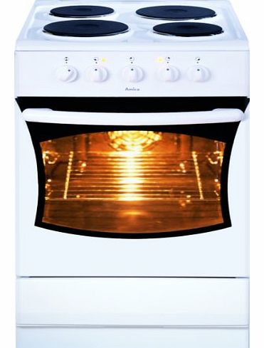 Amica 51EE130PFG(W) 50cm s/c electric cooker, electric grill 2000w, white