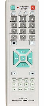 Audio Video Player DVD Universal Remote Control Controller White