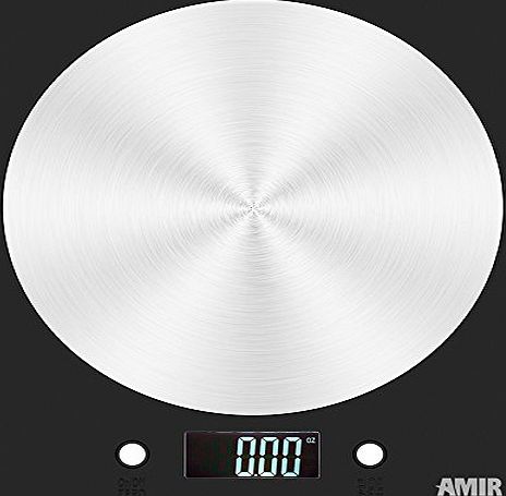 Amir Digital Kitchen Scale, 5000g Electronic Cooking Food Scale with LCD Display for Home, Christmas, Accurate Gram and Slim Design