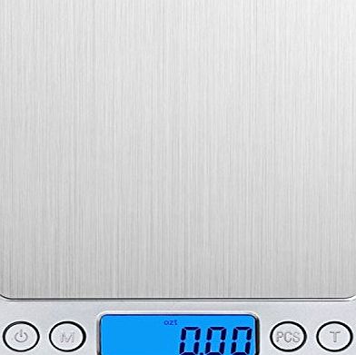 Amir Digital Pro Pocket Scales, (3000g, 0.01oz/ 0.1g) Mini Food Scales, Electric Jewelry Scales, Digital Pro Pocket Scales with Back-Lit LCD Display, Tare, Hold and PCS Features, Stainless Steel