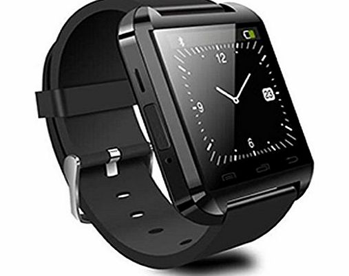 amonfineshop (TM) Bluetooth Wrist Smart Phone Watch For IOS Android Samsung iPhone HTC (Black)