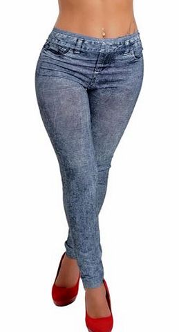 Amour Leggings Amour- New Stylish Ladys Print Leggings Pants Tights Jeans (FG9066:Gray Denim)