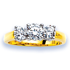 18 Carat Gold Diamond Trilogy Ring (150)