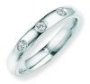 Ampalian Jewellery 18 carat White Gold 3 Diamond Wedding Ring