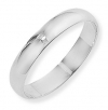 Ampalian Jewellery 18 carat White Gold 4mm D-Shaped Wedding Ring