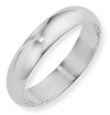 Ampalian Jewellery 18 ct. White Gold 5mm D-shaped Wedding Ring