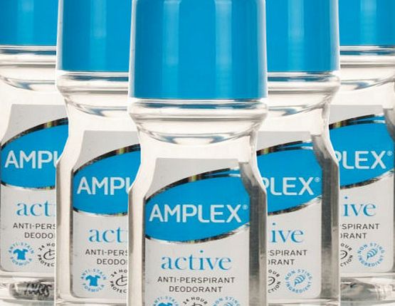 Amplex Antiperspirant Roll On Active 6 Pack